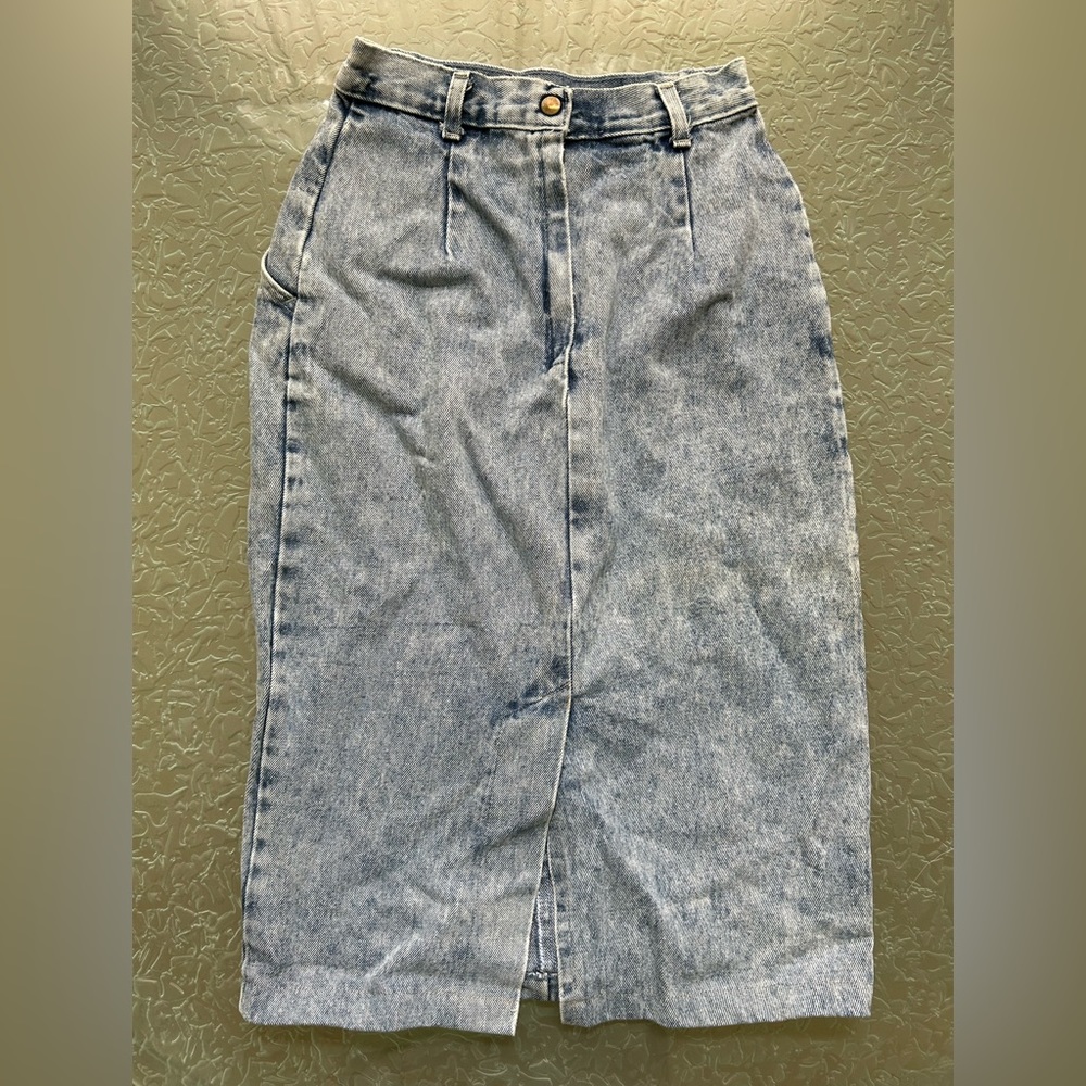 Vintage candies midi denim skirt